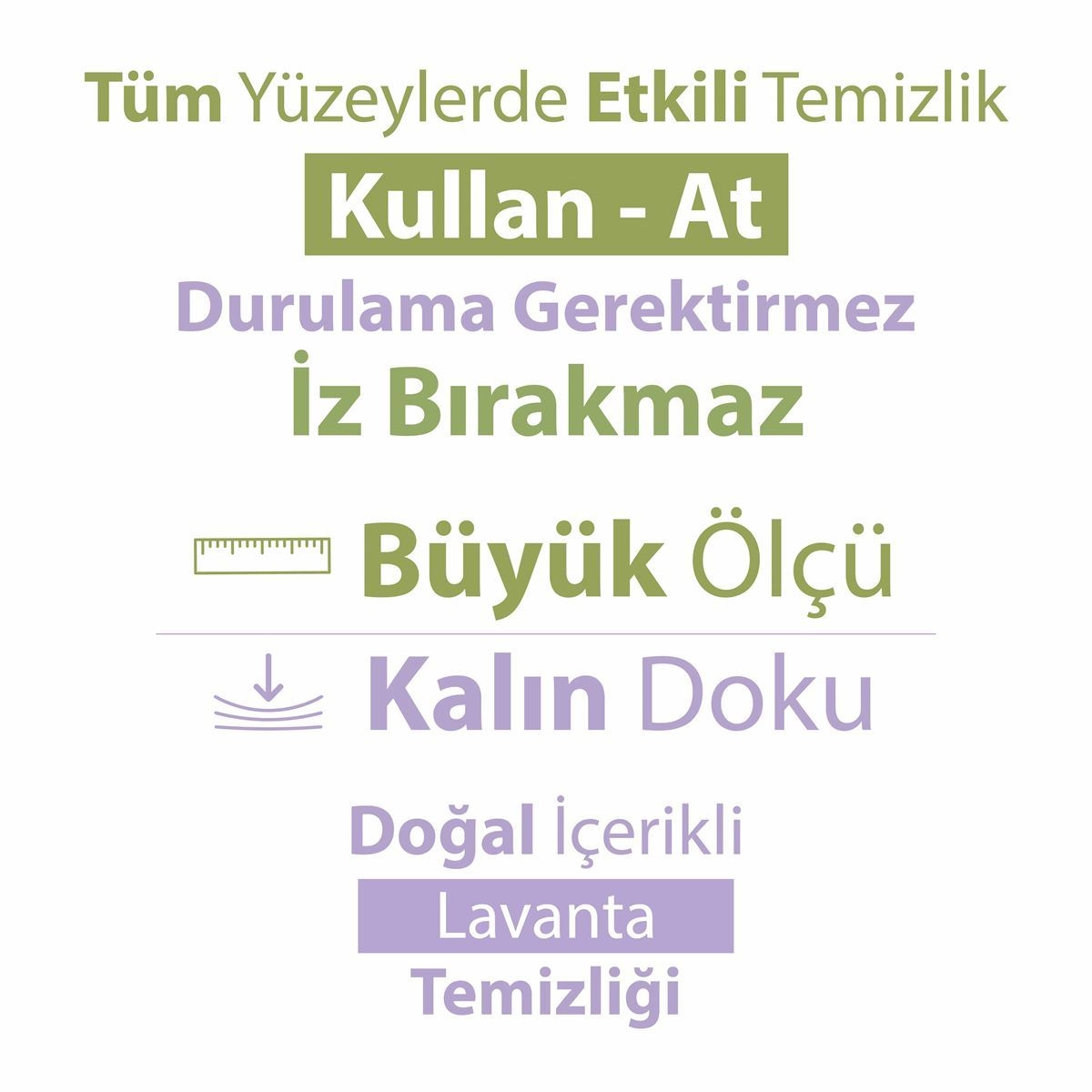 Turco Doğadan Yer Temizlik Havlusu Lavanta 4x50(200 Yaprak)