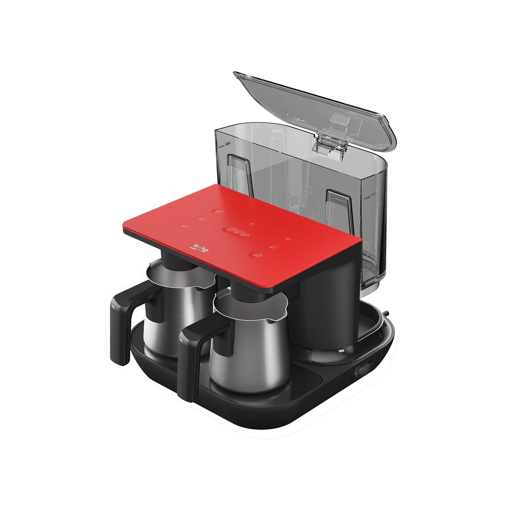 Beko TKM 8961 K Keyf Kırmızı Çelik İkili Türk Kahve Makinesi