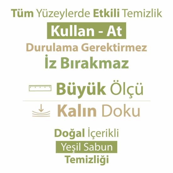 Turco Doğadan Yer Temizlik Havlusu Yeşil Sabun 4x50(200 Yaprak)