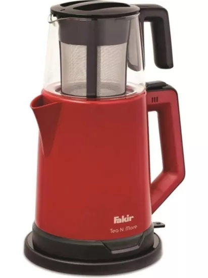 Fakir Tea N More Cam Demlikli Kırmızı Çay Makinesi