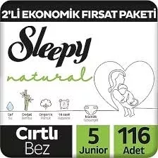 Sleepy Natural 5 Numara Junior 116’lı Bebek Bezi