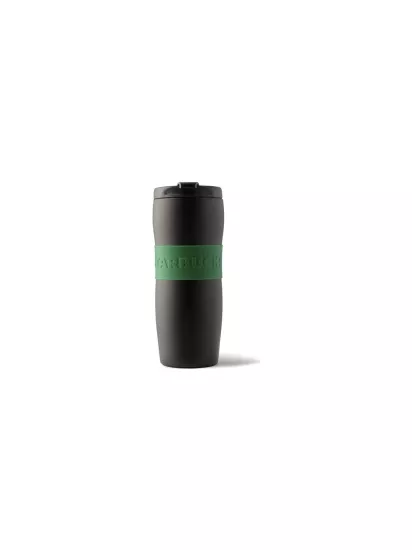 Starbucks Siyah Çelik Yeşil Şeritli 355 ml Termos