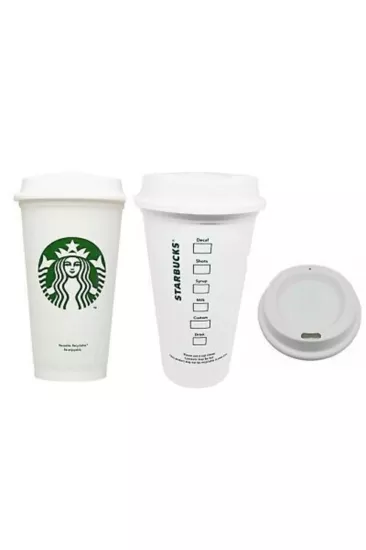 Starbucks Beyaz Yeniden Kullanılabilir Bardak 473ml