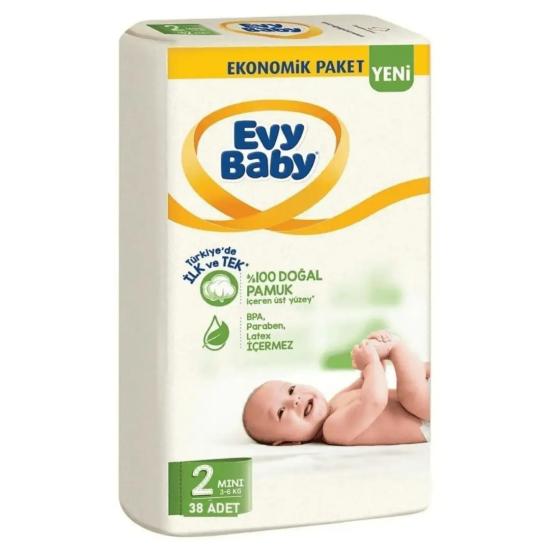 Evy Baby 2 Numara Mini 38’li Bebek Bezi