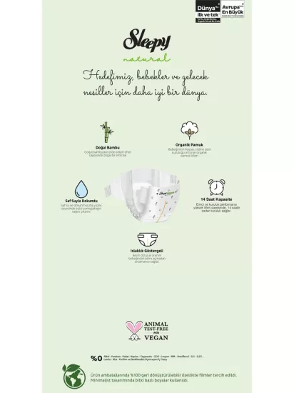 Sleepy Natural 5 Numara Junior 78’li Bebek Bezi