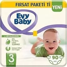 Evy Baby 3 Numara Midi 90’lı Bebek Bezi