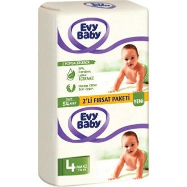 Evy Baby 4 Numara Maxi 54’lü Bebek Bezi