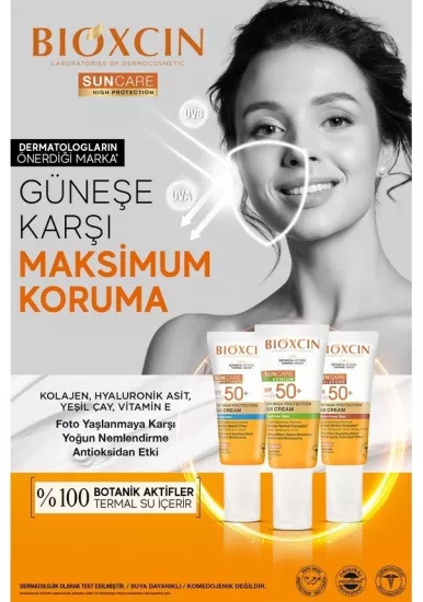 Bioxcin Acnium Akneye Eğilimli Ciltler için 50 ml 50 Faktör Güneş Kremi