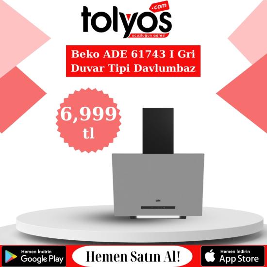 Beko ADE 61743 I Gri Duvar Tipi Davlumbaz