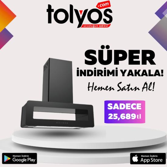 Termikel Bellis Ada BB90 Siyah Ada Tipi Davlumbaz