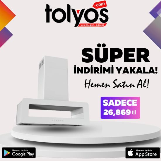 Termikel Bellis Ada WW90 Beyaz Ada Tipi Davlumbaz