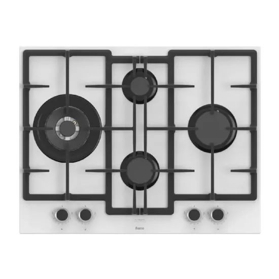 Ferre ED076 Wok Gözlü Beyaz Ankastre Ocak