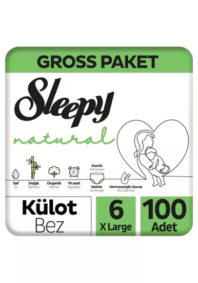 Sleepy Natural 6 Numara X Large 100’lü Külot Bez