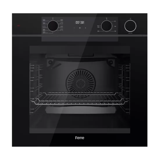 Ferre Fryart Steam QEP64CS Siyah Ankastre Fırın