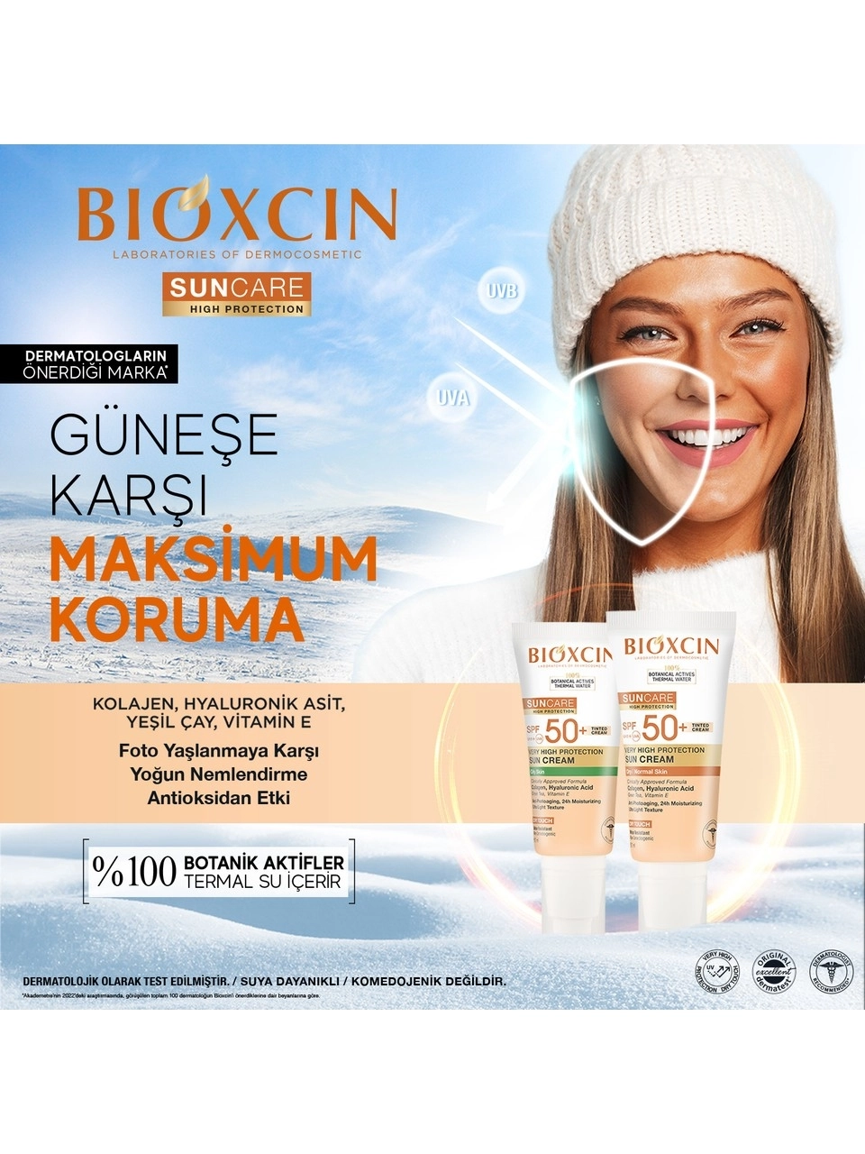 Bioxcin Sun Care Yağlı Ciltler için 50 ml 50 Faktör Renkli Güneş Kremi